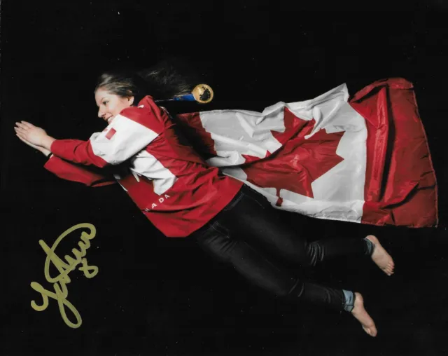 Signed Laura Fortino Team Canada Autographed Womens Hockey 8x10 Photo 2 Original