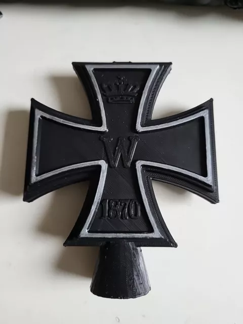 Eisernes Kreuz 1870  Dekorationsspitze Fahnenspitze