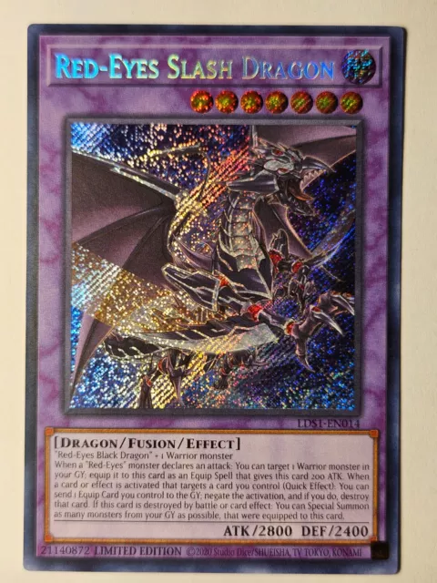 Yugioh - Red-Eyes Slash Dragon - Secret Rare - LDS1-EN014 -  Mint