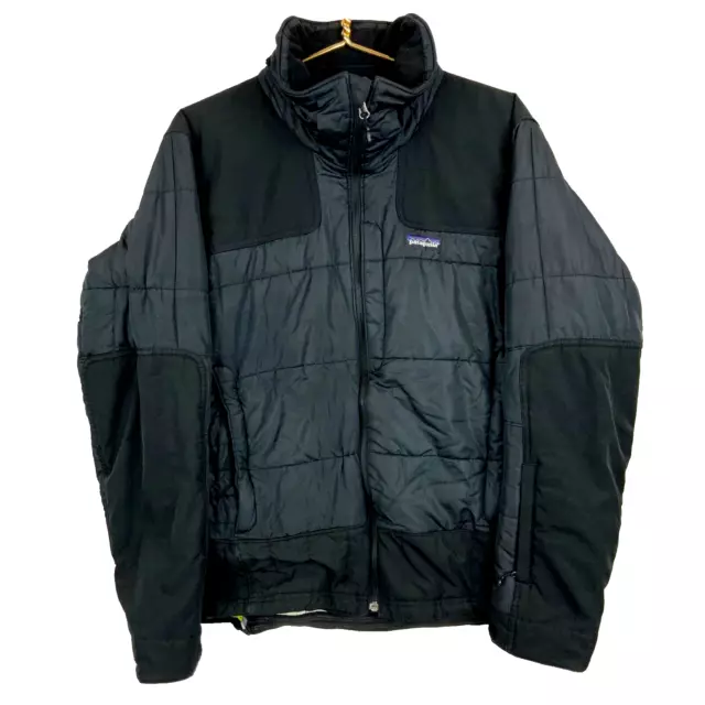 Patagonia Jacket Small Black Full Zip Padded Quilted