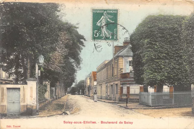 CPA 91 SOISY SOUS ETIOLLES BOULEVARD DE SOISY (cliché pas courant