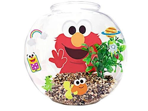 Penn-Plax Officially Licensed Sesame Street Elmo’s World Fish Bowl Kit –...