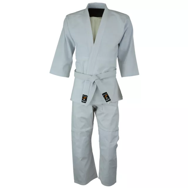 Playwell Judo Bleached White Students Uniform Childrens Kids Suits Cotton Gis