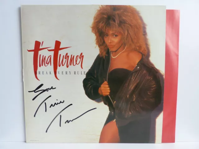 Tina Turner – signiert signed Autogramm auf der LP – Break Every Rule