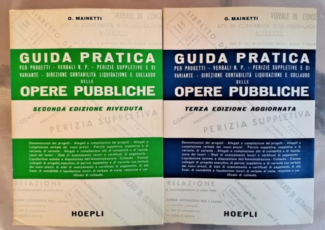 Ingegneria Guida Pratica Progetti Opere Pubbliche 2 Volumi Hoepli Mainetti