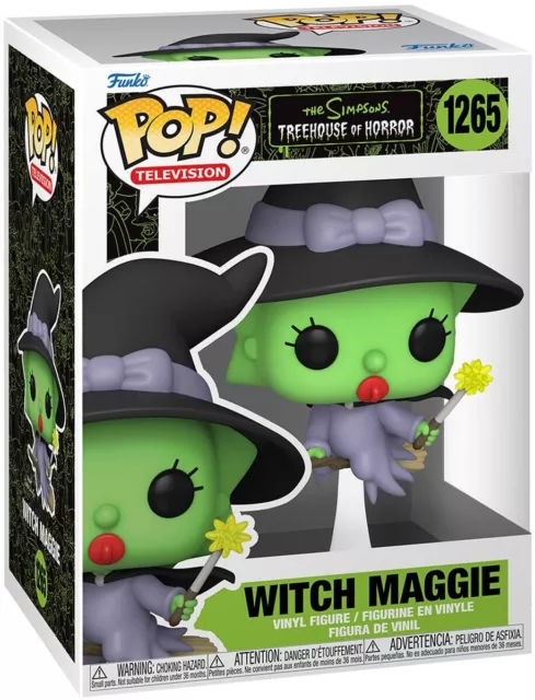 THE SIMPSONS HORROR SHOW Figurine MAGGIE WITCH N°1265 "POP" FUNKO HALLOWEEN