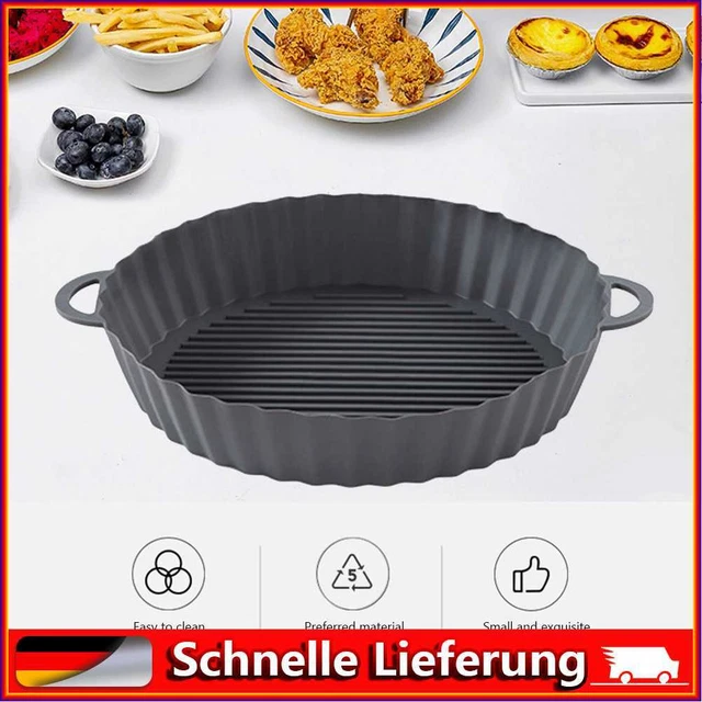 Plaqueta multifuncional Air Fryer molde para hornear equipo para cocción a vapor (gris)