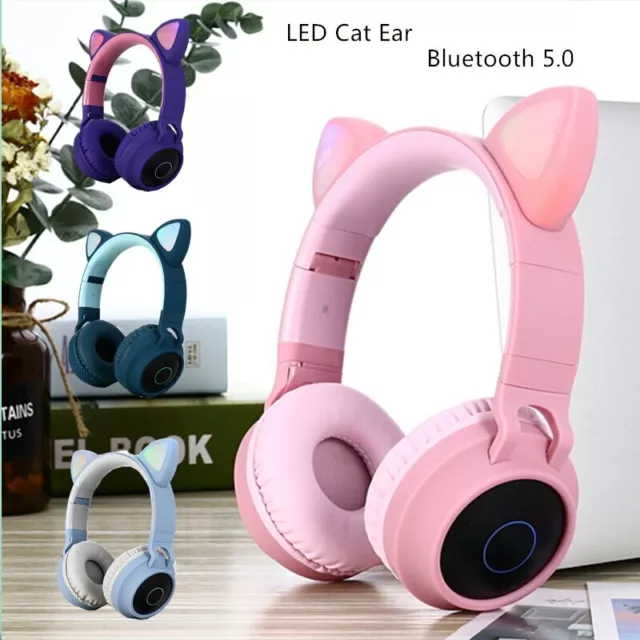 auriculares Bluetooth con forma Oreja de Gato cancelación del ruido Bluetooth 5,