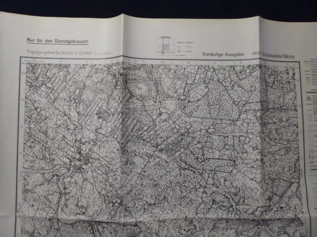 Landkarte Meßtischblatt 0697 Ackmonischken, Kreis Heidekrug, Ostpreußen, 1940 2