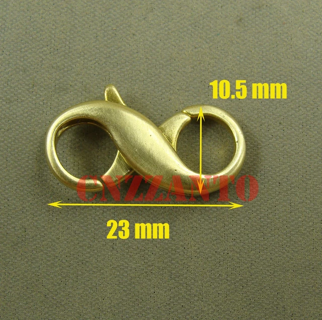 2pcs Solid brass 8 shaped snap hook clip lobster clasps Trigger key chain KC142 2