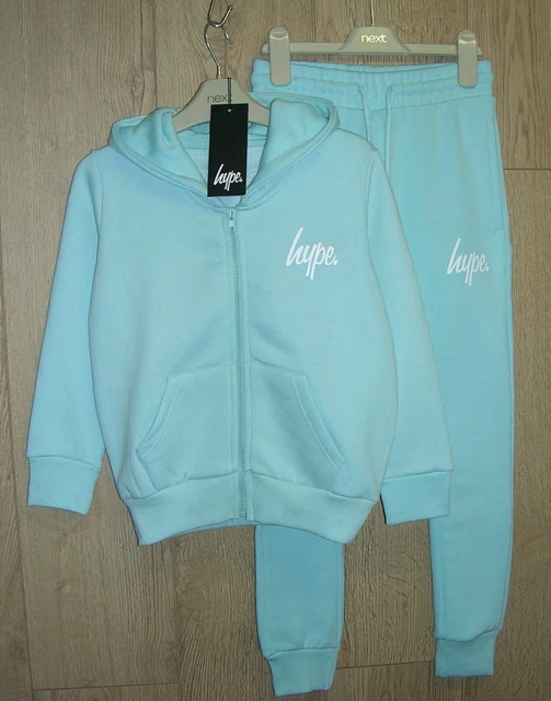 BNWT HYPE Girls Mint Green Jersey Jogging Suit Tracksuit Age 3-4 104cm NEW