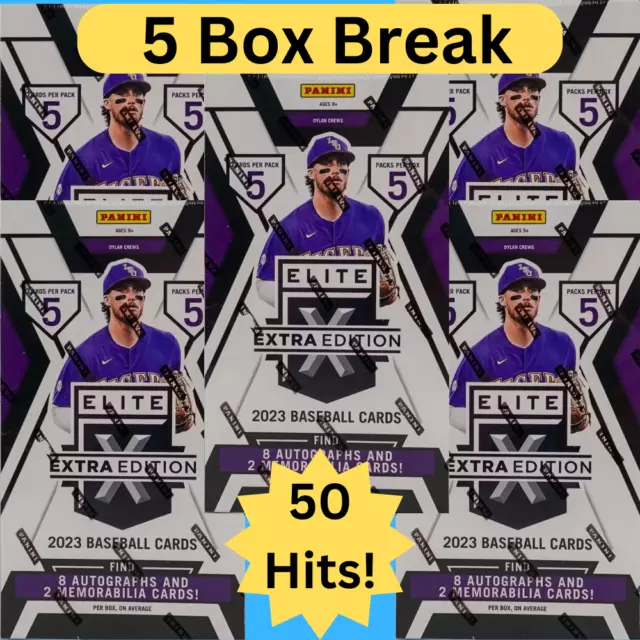 2023 Panini Elite Extra Edition Baseball Hobby PYT 5 Box Break #456 Breaking 5/5