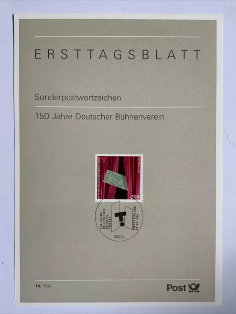 Bund ETB Nr. 14/1996 - 150 Jahre Deutscher Bühnenverein