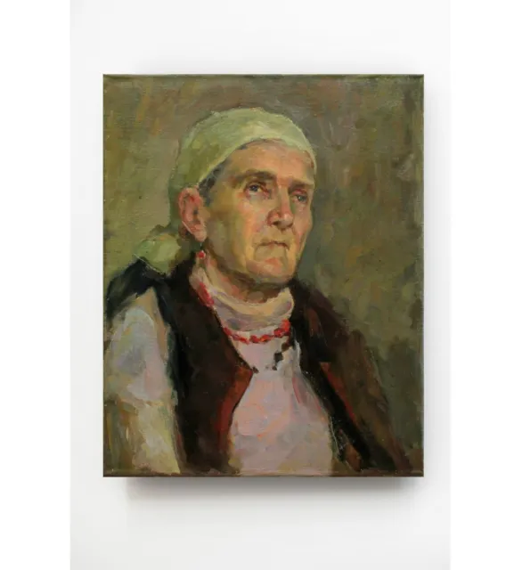 Portrait painting Original art Impressionism Oil on canvas by S. Chernyakovsky 2