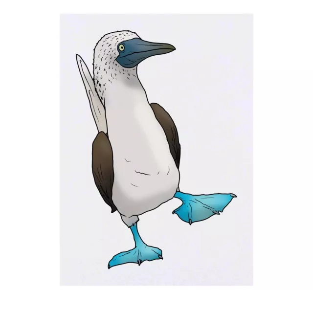 Large 'Blue Footed Booby Bird' Temporary Tattoo (TO00059081)