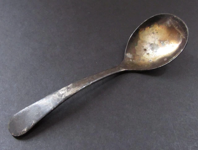 Vintage Early Curved Baby Feeding Spoon Silver Plate Sheffield England