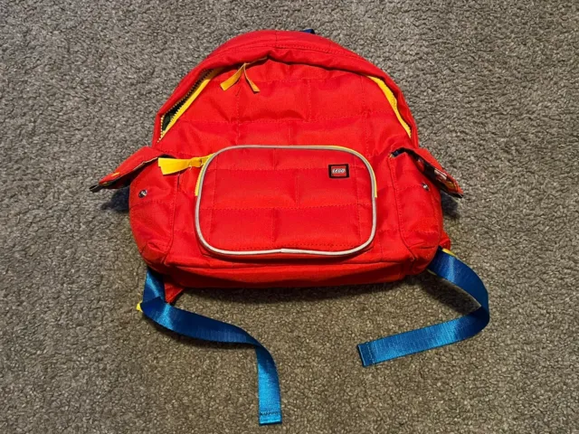 Lego X Target Red Quilted Puffer Bag Backpack School Bookbag Limited Edition
