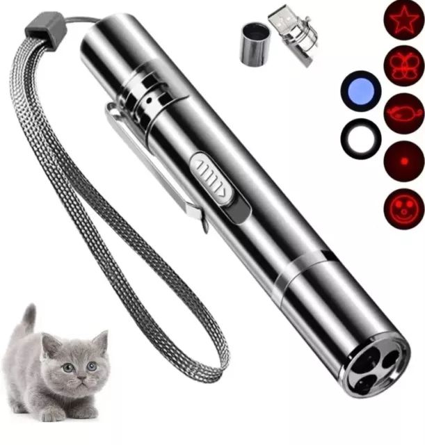 Cat Toys for Indoor Cats Adult Kittens, Interactive Dog LED Pointer, USB Recharg
