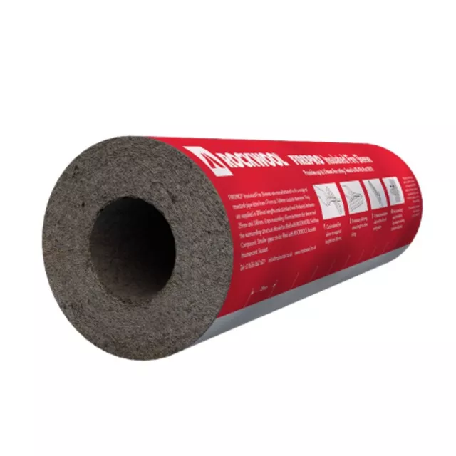 Pipe Insulation Fire Safety Sleeve Firepro Insulated 27 34 42 47mm Pipe Rockwool