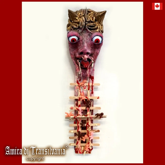 assemblage art contemporary sculpture painting mixed media devil satan satanic