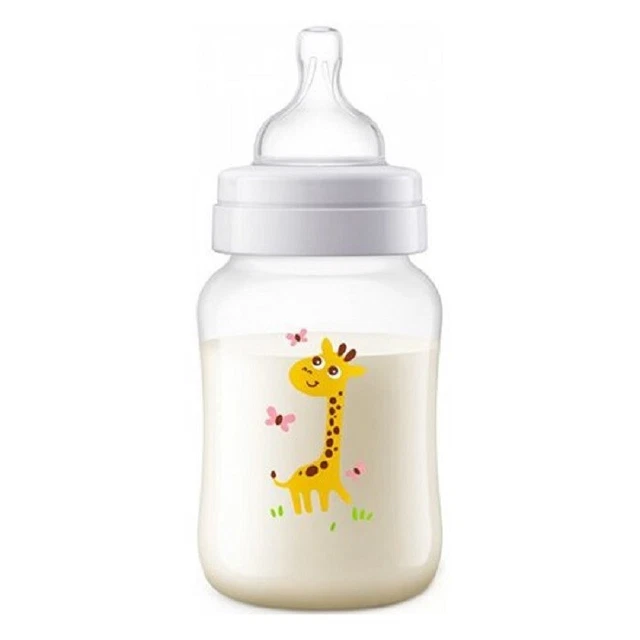 Avent Biberon Natural Anti-Colica 260 ml Giraffa Silicone