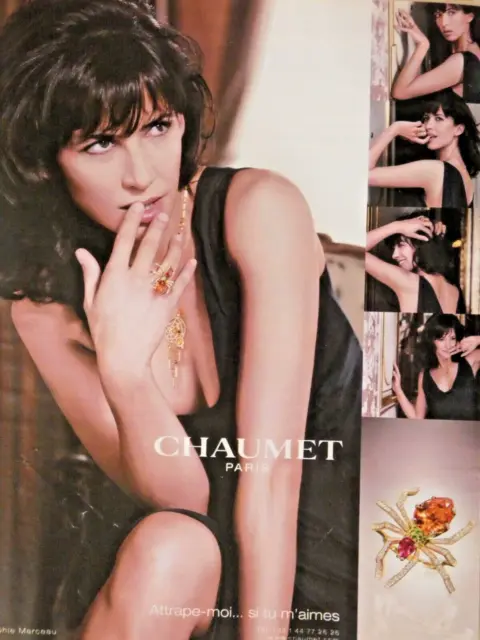 2008 PRESS ADVERTISEMENT CHAUMET JEWELRY Catch Me If You Love Me SOPHIE MARCEAU