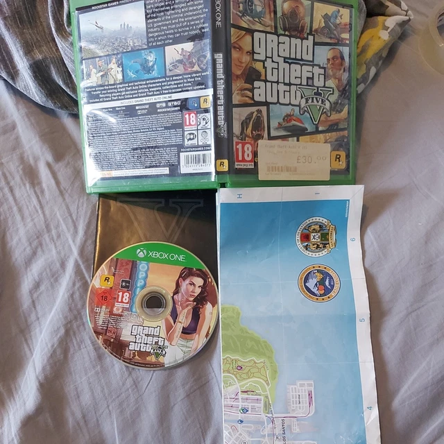 GRAND THEFT AUTO 5 Xbox One (GTA V) Complet avec CARTE EUR 14,81