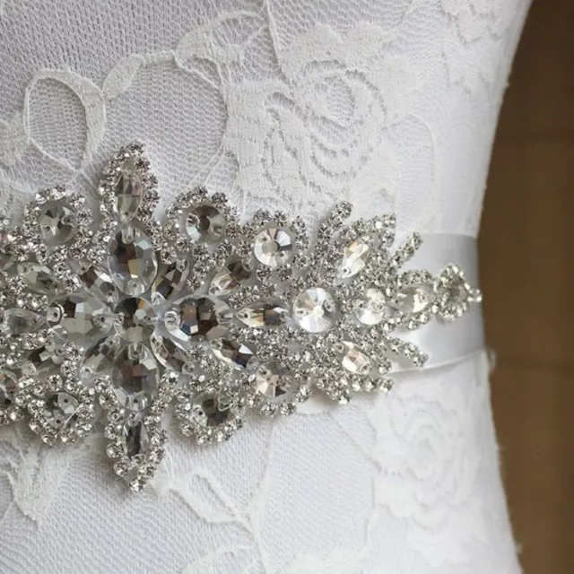 1/2/3 CRYSTAL RHINESTONE Waistband Girdle Belt Wedding Gown Prom Bridal  Dress $31.24 - PicClick AU