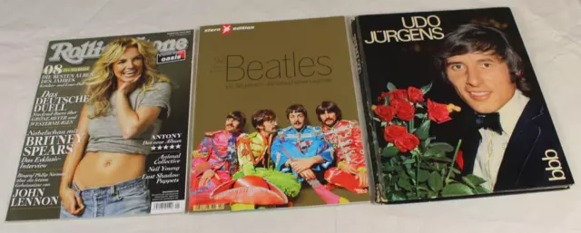 C13/3 Issues / Books: the Beatles, Rolling Stone Magazine, Udo Jürgens Book /333