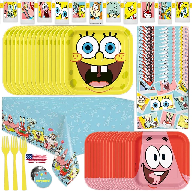 Spongebob Birthday Decorations Spongebob Party Decorations Spongebob 16 Guests
