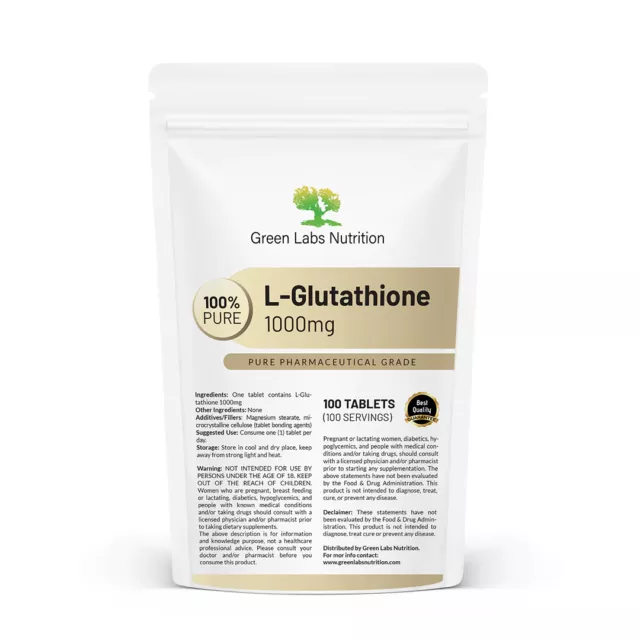 Comprimés de L-glutathion 1000 mg Santé du foie Antioxydant puissant, anti UV