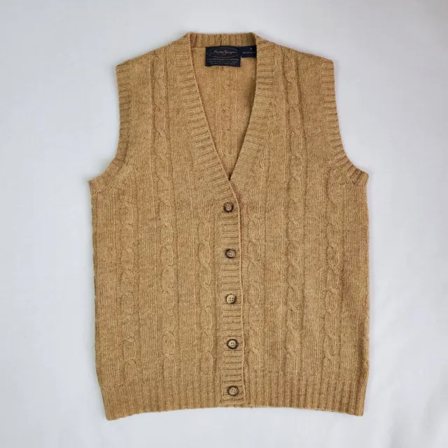 Vintage Jayson Younger Size Small 100% Australian Lambswool Cable Sweater Vest