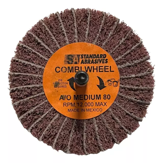 Standard Abrasives 3" x 1" x 1/4" Buff & Blend Combi-Wheel Medium A/O 80 Grit