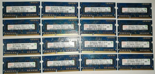 HYNIX 16x 1gb = 16GB RAM MEMORY DDR3 - 2Rx16 PC3-10600S-9-10-A1 (8 pairs) JOBLOT