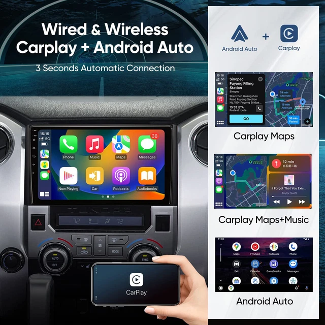 For 14-21 Toyota Tundra XK50 Support JBL Android Car Navi Stereo Radio Carplay