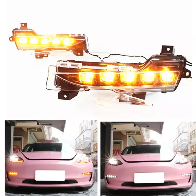 Front Left & Right LED Fog light Daytime Running Lamp For Tesla Model 3 Model Y