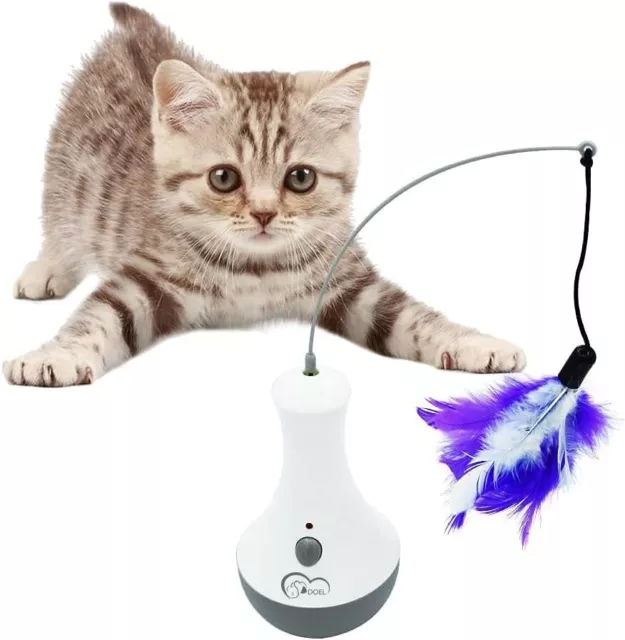 Cat Interactive Toys Funny Feather Kitten Teaser Indoor Play Automatic Toy Gift