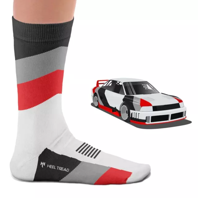 HEEL TREAD Socken im Design "R5 GTO" - Gr. 41-46 - Oldtimer Auto Race Car Tuning