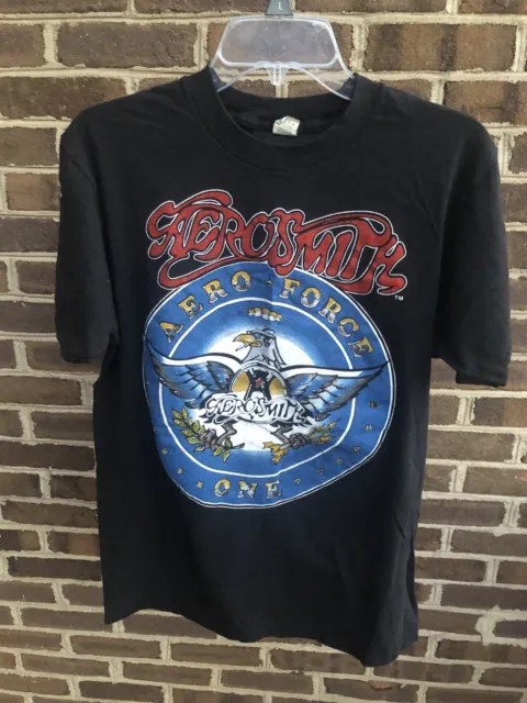 Aero Smith Rare Vintage Concert Shirt Aero-Force One Tour 1986