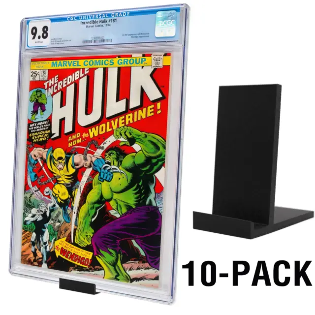 Comic Book Display Stand x10 (VALUE PACK) For CGC, CBCS And Non-Graded Comics