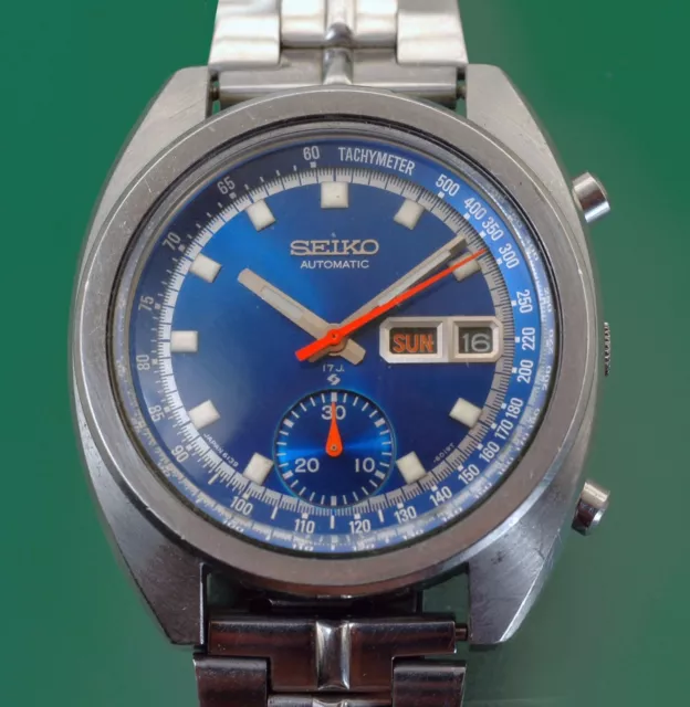 CHRONOGRAPHE AUTOMATIQUE VINTAGE Années 1960 Seiko Original Cadran Bleu  ref. 6139-6015 EUR 648,99 - PicClick FR