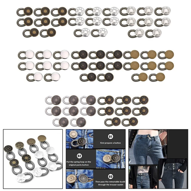 Rallonge Pantalon Grossesse - Lot De 6 Boutons Réglables - Taille Élastique