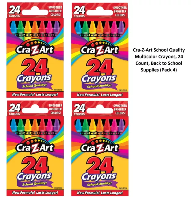 Pen + Gear Classic Crayons, 24 Piece Count, Assorted Colors(2 PK