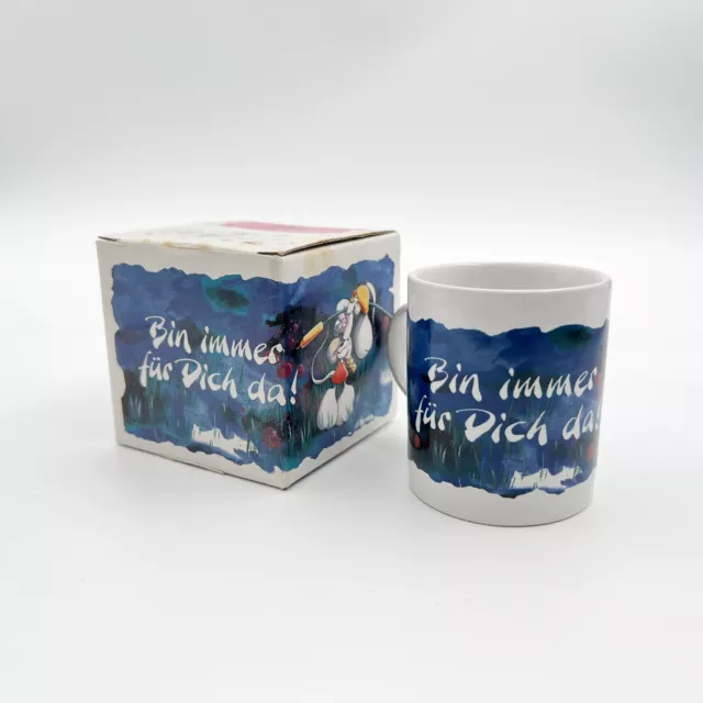 kleine Diddl Tasse Mini / Sammeltasse - Die Springmaus, blau OVP- Sammler