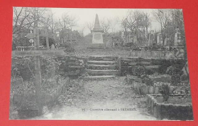 Cpa Postcard War 14-18 Bremenil 54 Murder-Et-Moselle German Cemetery