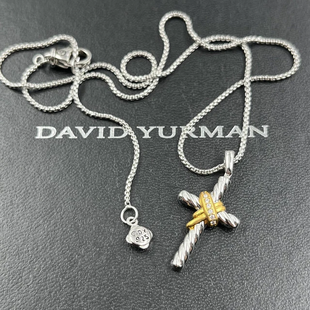 Classic Cable X Cross Pendant Siver Necklace David Yurman Classic Cable X Cross Pendant Siver Necklace David Yurman