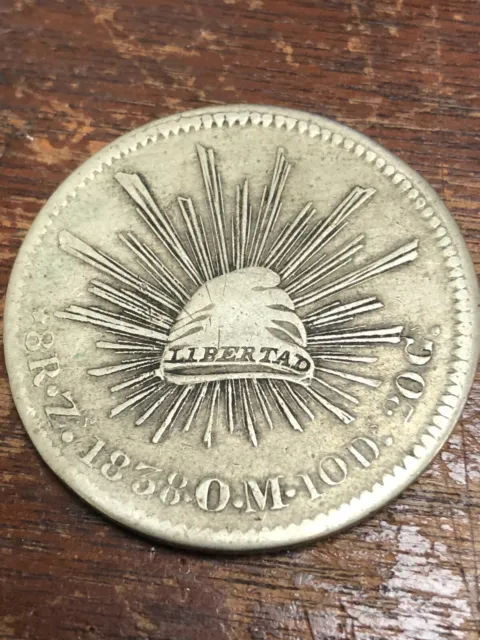 1838 Mexican 8 Real Eagle Coin