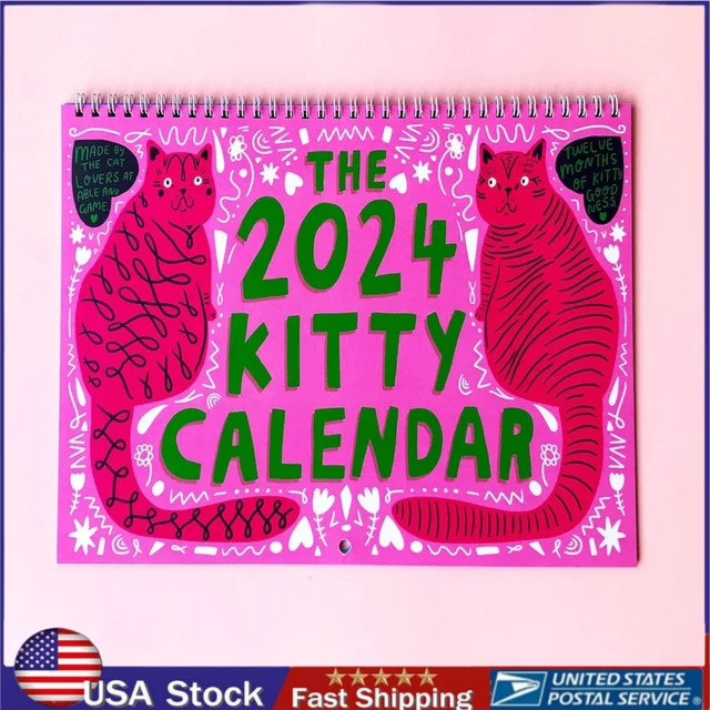 2024 KITTY CALENDAR 2024 Wall Calendar Fuuny Cat Calendar 2024 Wall