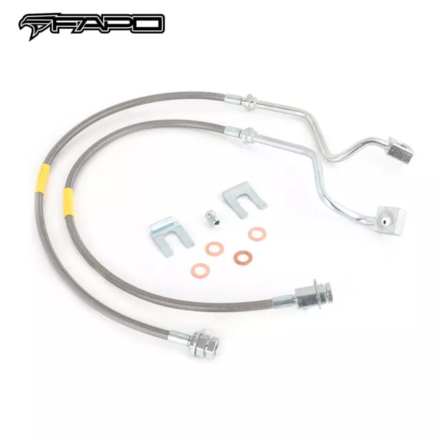FAPO Front 4-8" Extended Brake Lines For Ford F-250 F-350 Super Duty 1999-2004