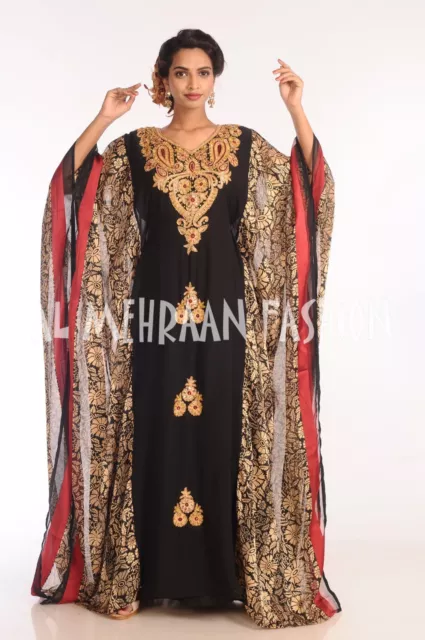 This Caftan Moroccan Fancy Jilbab Arabian Dubai Abaya Wedding Gown Dress